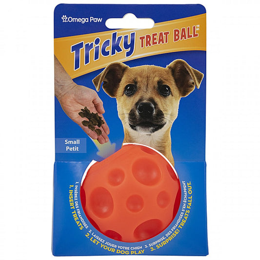LocalID_70034 Omega Paw - Tricky Treat Ball Dog Toy - SMALL - 7CM (2.8in)