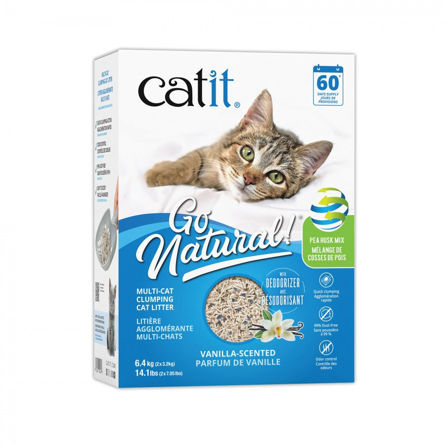 LocalID_69319 Catit - Go Natural! Pea Husk Mix Multi-Cat Clumping Cat Litter - VANILLA - 6.4KG