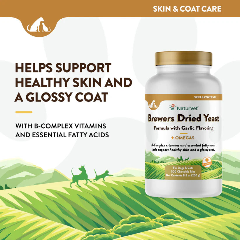 LocalID_70941 NaturVet - Brewers Yeast & Garlic with Omega - 250GM (8.8oz) - 500CT