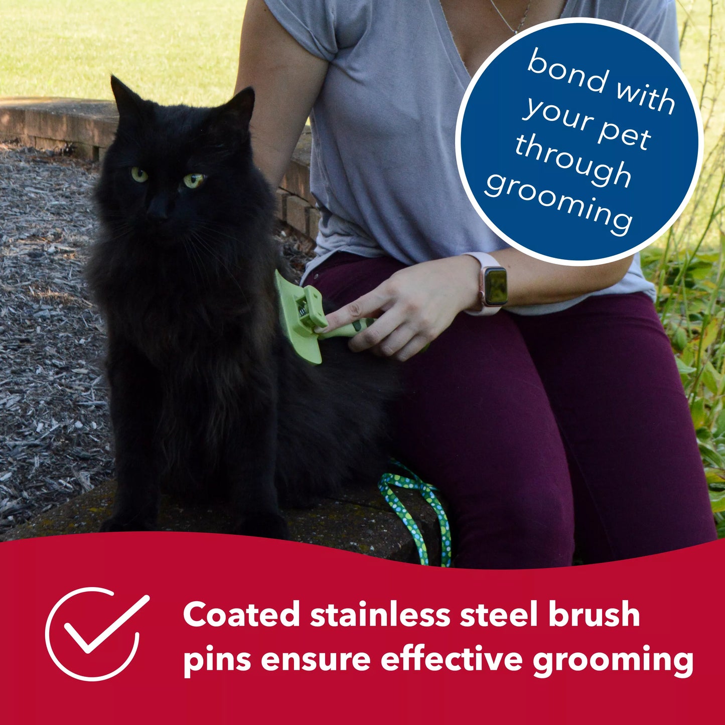 LocalID_70589 Coastal - Safari Self Cleaning Cat Slicker Brush - 9CM (3.5in) Wide
