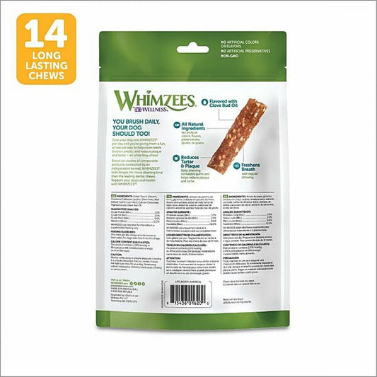 LocalID_69057 Whimzees - VEGGIE STRIP Dental Chew - MEDIUM - 15CM (6in) - 14PK
