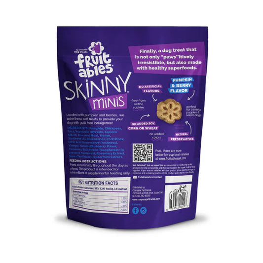 LocalID_71527 Fruitables - Skinny Minis PUMPKIN BERRY Chewy Dog Treats - 141GM (5oz)