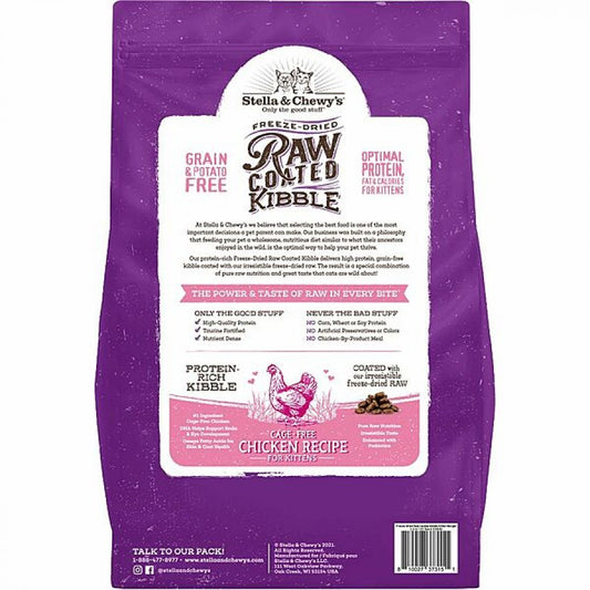 *S.O. - Up to 2 Week Wait* Stella and Chewys - Raw Coated CHICKEN Kitten Food - 1.1KG (2.5lb)