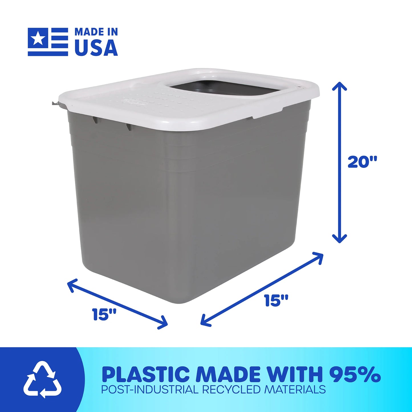 LocalID_69157 Petmate - Top Entry Litter Pan - 51x38x38CM (20x15x15in)