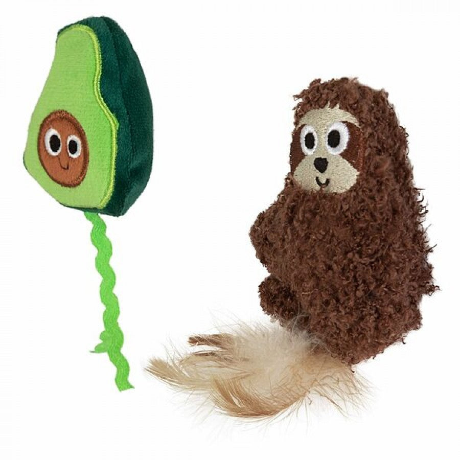 LocalID_65707 Mad Cat - Sloth-O-Cado Cat Toy - 8CM (3in) Tall - 2PK