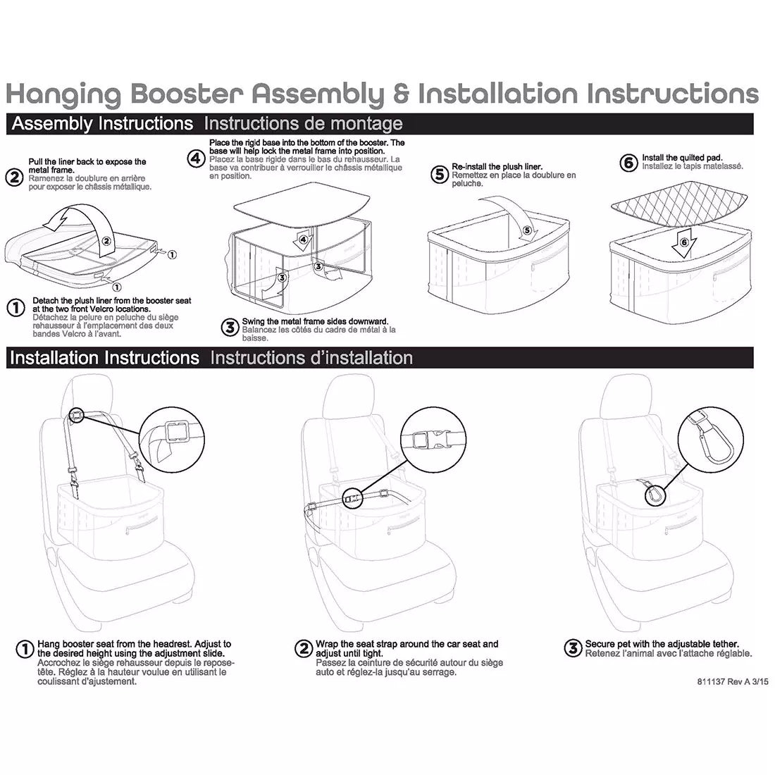 LocalID_70146 Coastal - Bergan Comfort Hanging Booster Seat Black - Up to 13.6KG (30lb)