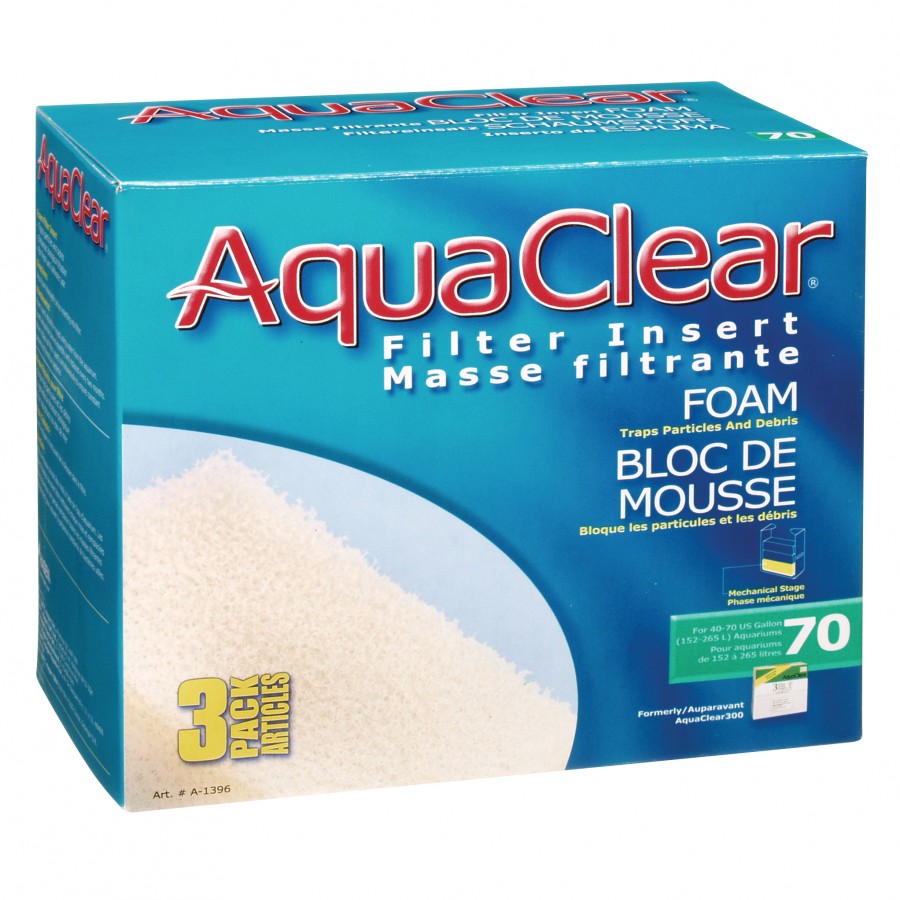LocalID_64278 AquaClear 70 Foam Filter Insert - 3 pack - 40-70gal