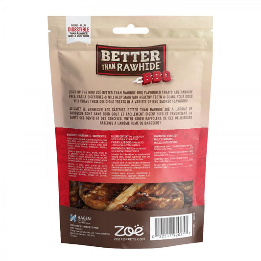 LocalID_69102 Zoë - Better Than Rawhide BBQ Steak Dog Treat - BEEF Flavour - 160GM (5.6oz) - 4PK