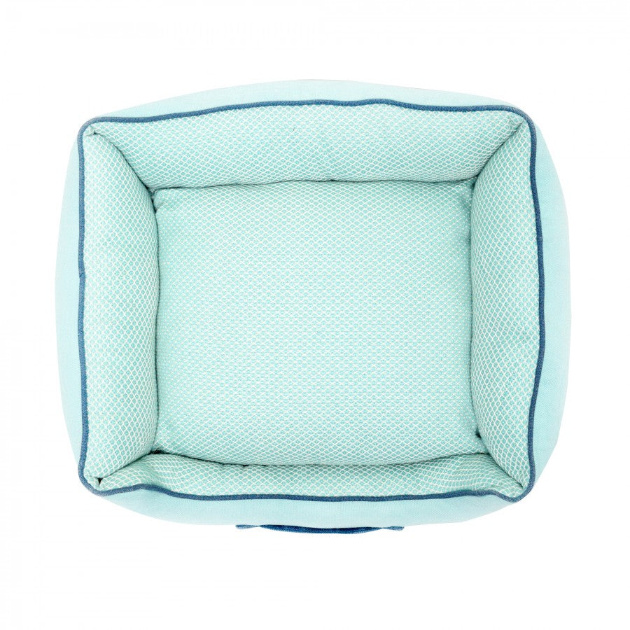 LocalID_64772 Resploot - Sofa Bed - Rectangular - TEAL SNAKESKIN - 60 x 50 x 21CM (24x20x8in)