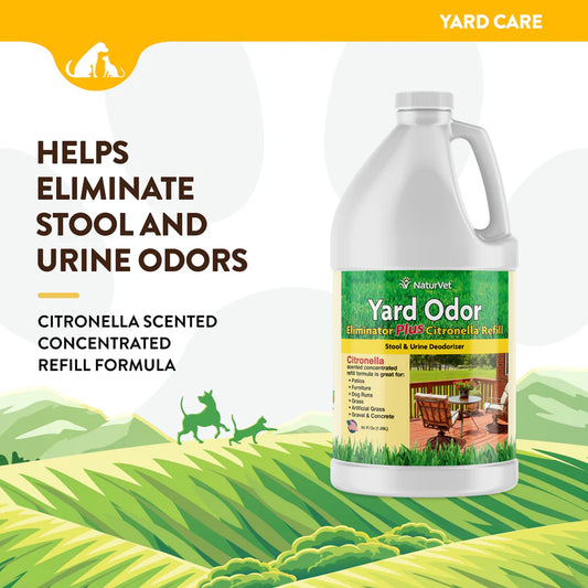 NaturVet - Yard Odor Eliminator + Citronella Refill - 1.89L (64oz)