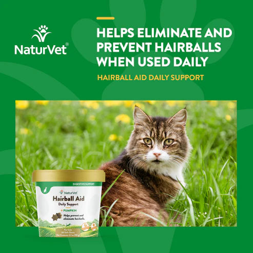 LocalID_70996 NaturVet - Soft Chew Hairball Plus Pumpkin - 60CT - 90GM (3.1oz)