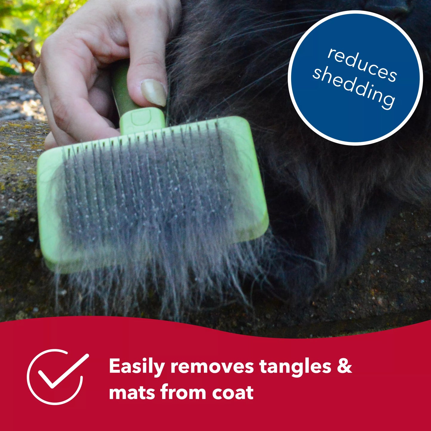 LocalID_70588 Coastal - Safari Self Cleaning Cat Slicker Brush - 9CM (3.5in) Wide