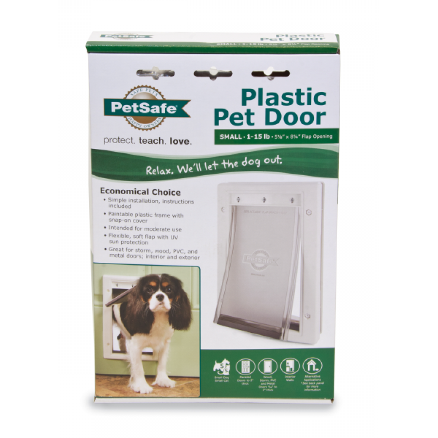 LocalID_45409 PetSafe - Plastic Pet Door White - Small - 5 1/8 x 8 1/4 in