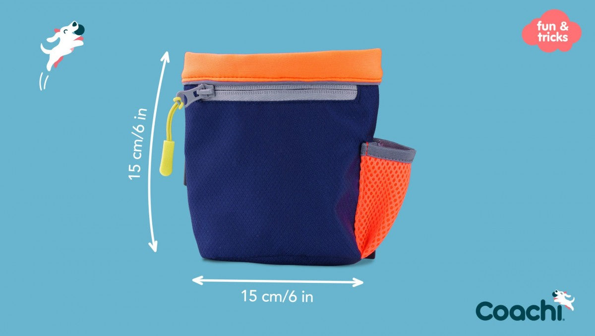 LocalID_70376 Company of Animals - Tricks Train & Treat Bag - Navy & Light Blue - 18CM (7in) Tall