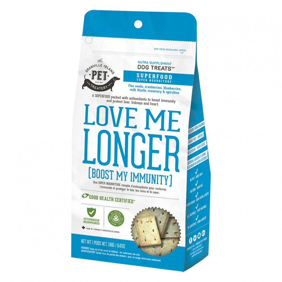*S.O. - Up to 2 Week Wait* Granville Island - Love Me Longer (Boost My IMMUNITY) Dog Treats - 240GM (8.47oz)
