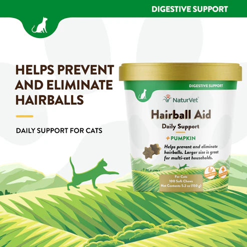 LocalID_70998 NaturVet - Soft Chew Hairball Plus Pumpkin - 60CT - 90GM (3.1oz)