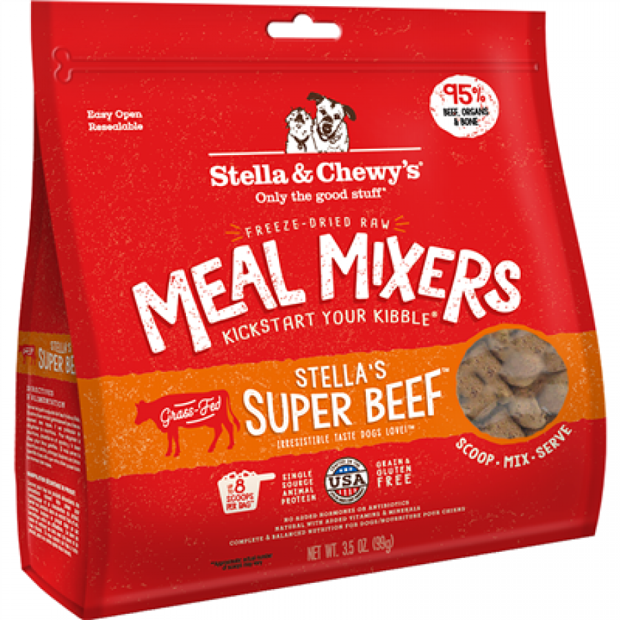 *S.O. - Up to 2 Week Wait* Stella & Chewy's - FD Stella's Super BEEF Meal Mixers - 99GM (3.5OZ)