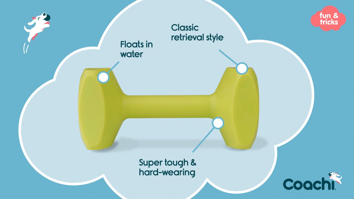 LocalID_70384 Company of Animals - Tricks Training Dumbbell - MEDIUM - 14.5CM (5.75in) Long