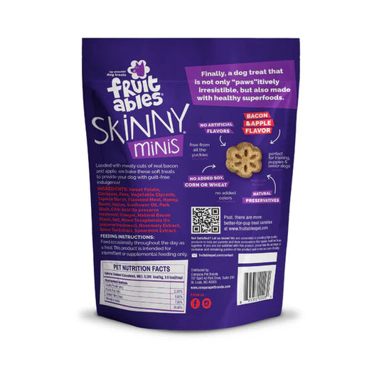 LocalID_71484 Fruitables - Skinny Minis APPLE BACON Chewy Dog Treats - 141GM (5oz)
