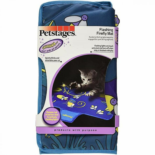 *DISC* Petstages - Flashing Firefly Mat Cat Toy - PURPLE - 42CM (16.5in)