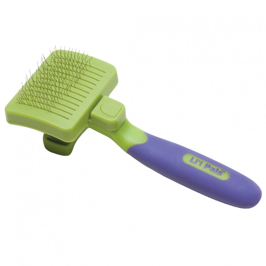 LocalID_21493 Coastal - Lil Pals Self Cleaning Slicker Brush - 14cm (5.5in)