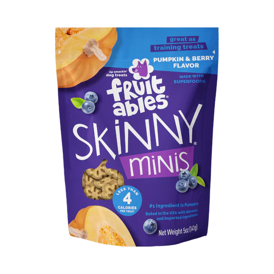 LocalID_71526 Fruitables - Skinny Minis PUMPKIN BERRY Chewy Dog Treats - 141GM (5oz)