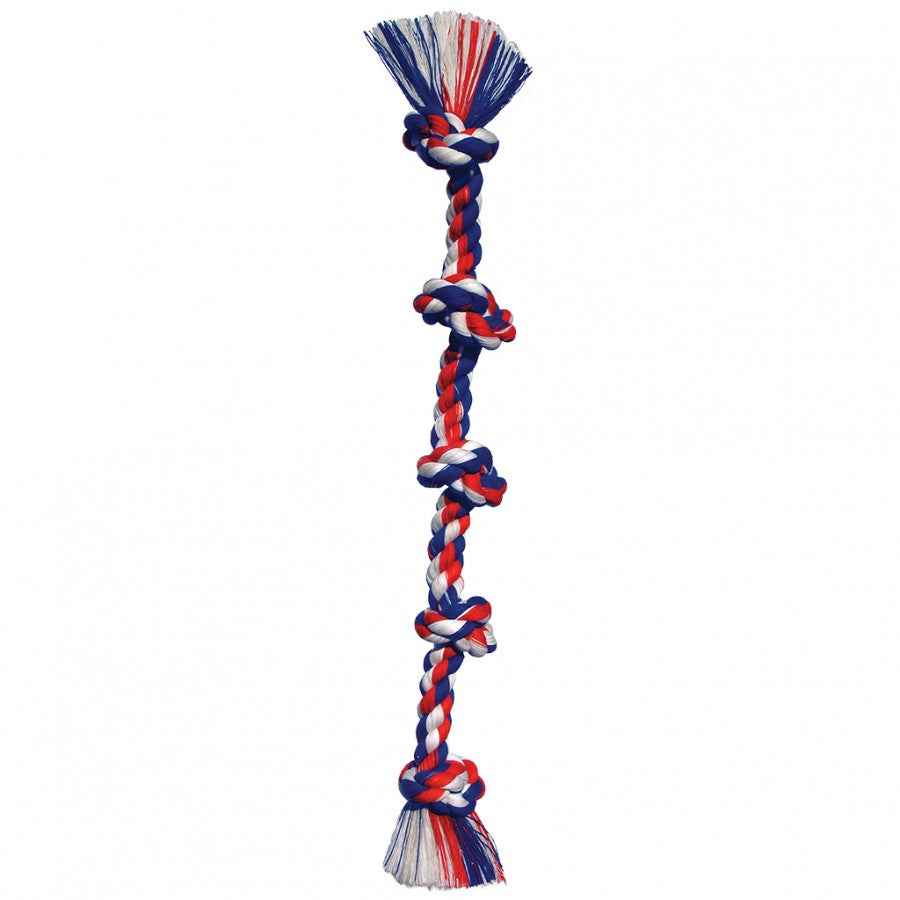 *S.O. - Up to 2 Week Wait* Mammoth Pet Products - Cotton Tug 5 Knot Colored Dog Toy - XLARGE - 91.5CM (36in)