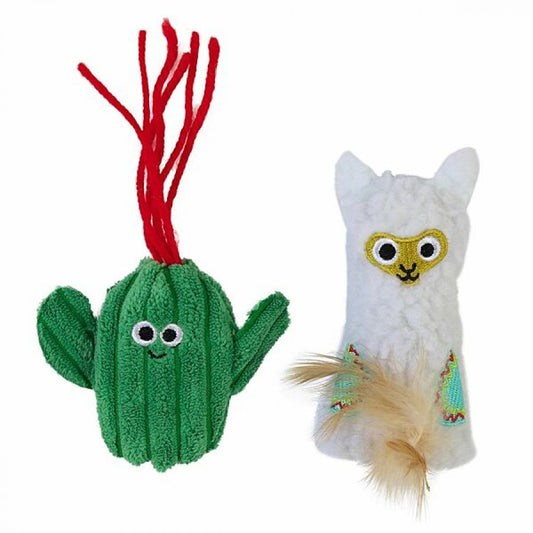 LocalID_65694 Mad Cat - Lucky Llama Cat Toy - 11.5CM (4.5in) Tall - 2PK