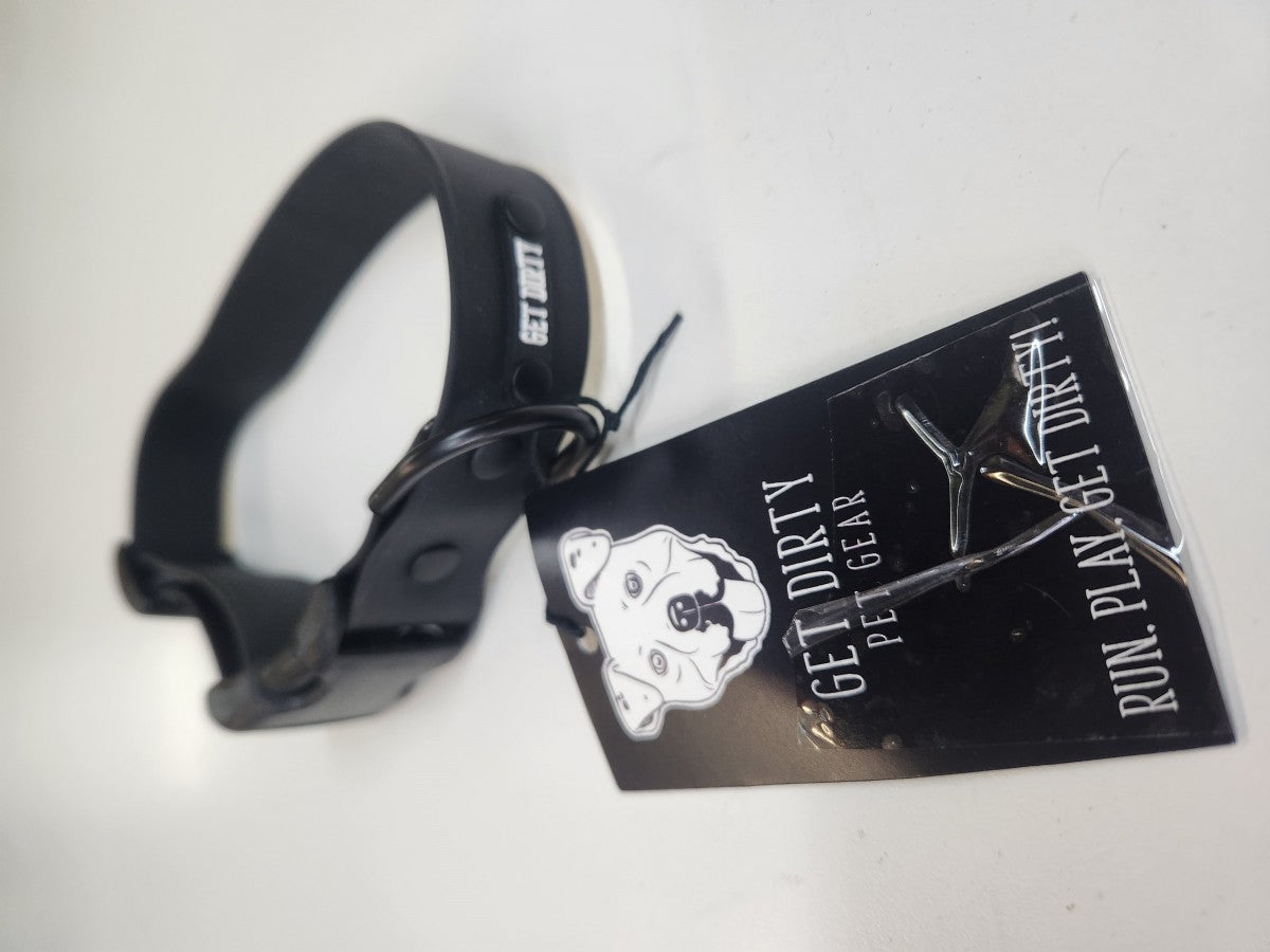 LocalID_58909 Get Dirty - 1" Fully Adjustable Collar - Biothane - Black