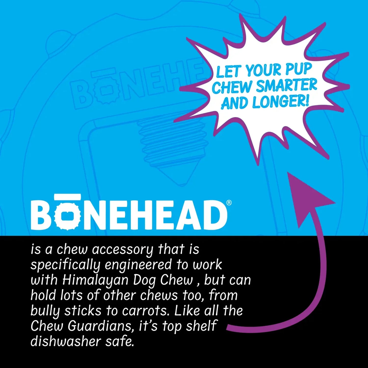 Himalayan - Bonehead Dog Toy - SMALL - 9.5CM (4in)