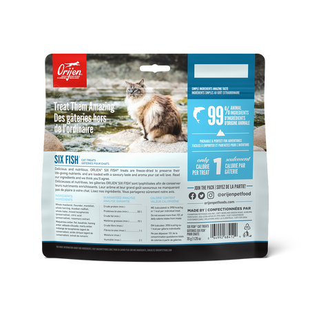 LocalID_65778 Champion Foods - Orijen - Freeze-Dried SIX FISH Cat Treats - 35GM (1.25oz)