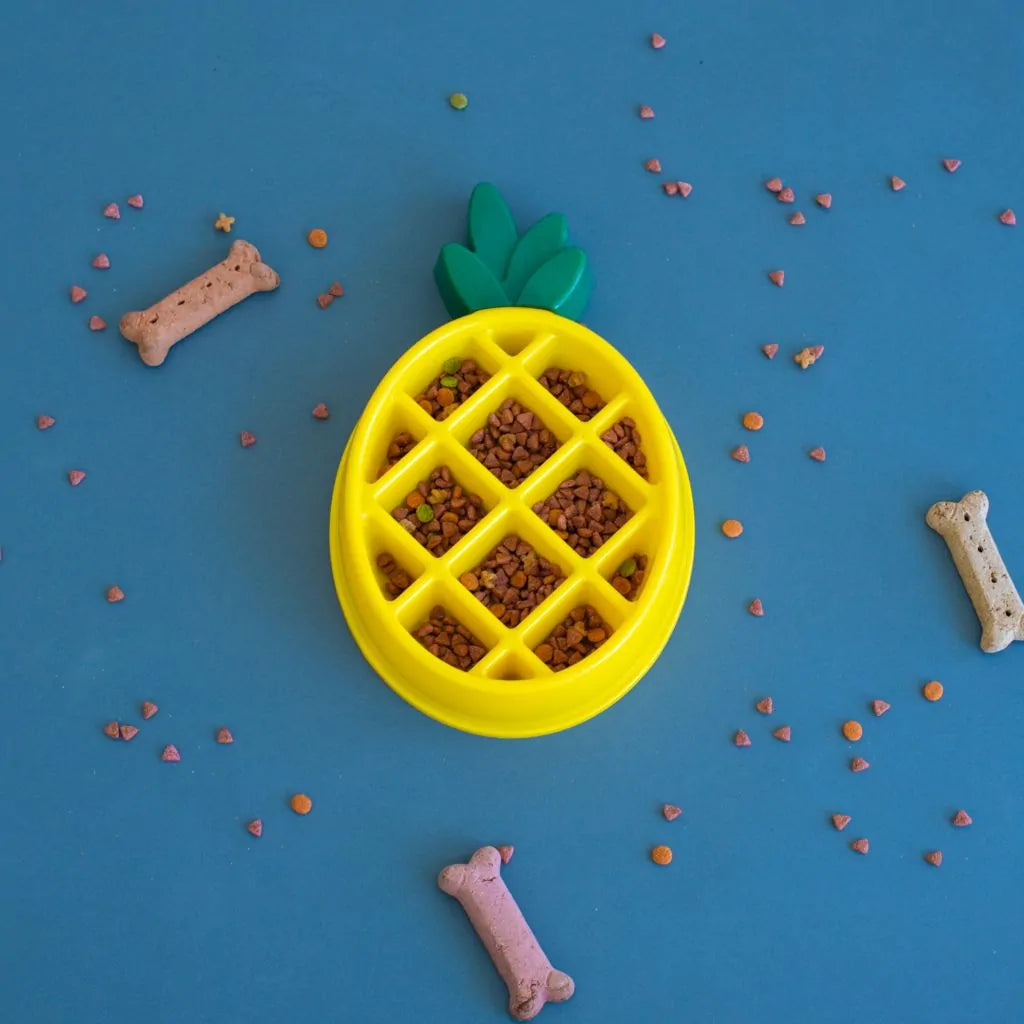 LocalID_66497 ZippyPaws - Happy Bowl Slow Feeder - PINEAPPLE