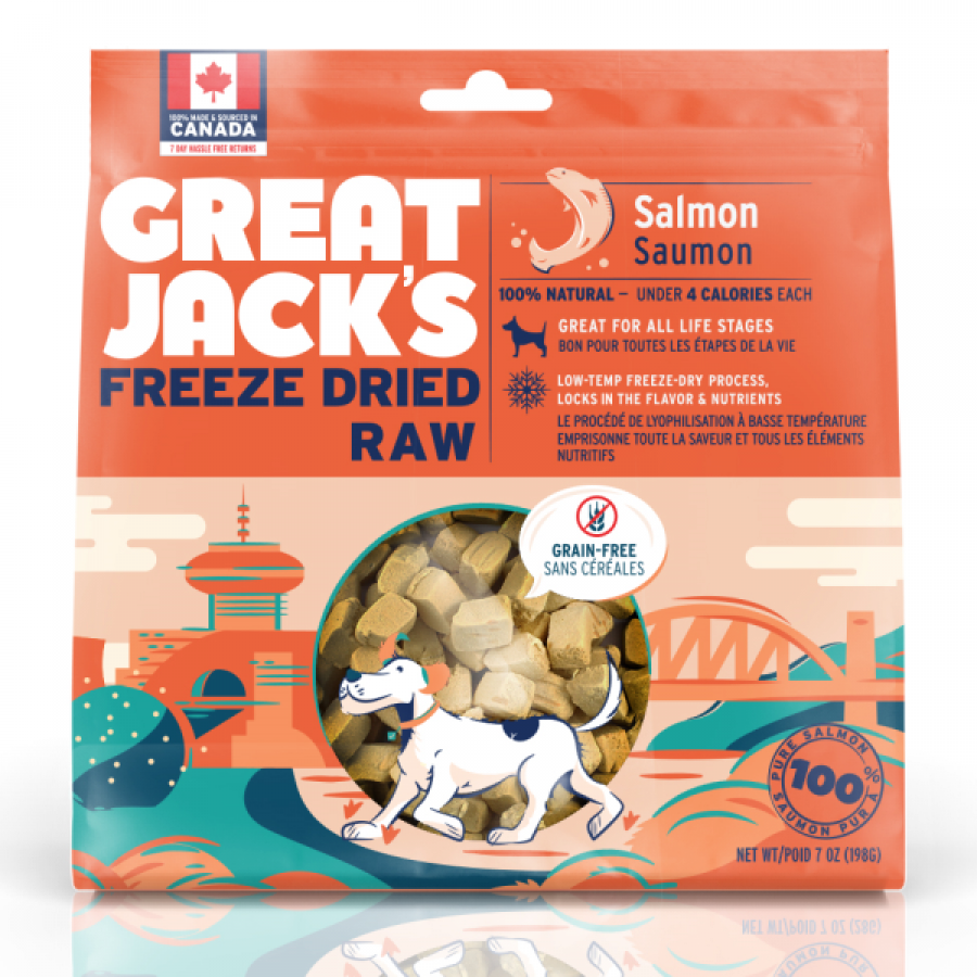 LocalID_56039 Canadian Jerky - Great Jack's Dog Treats FD Raw Salmon - 198GM (7oz)