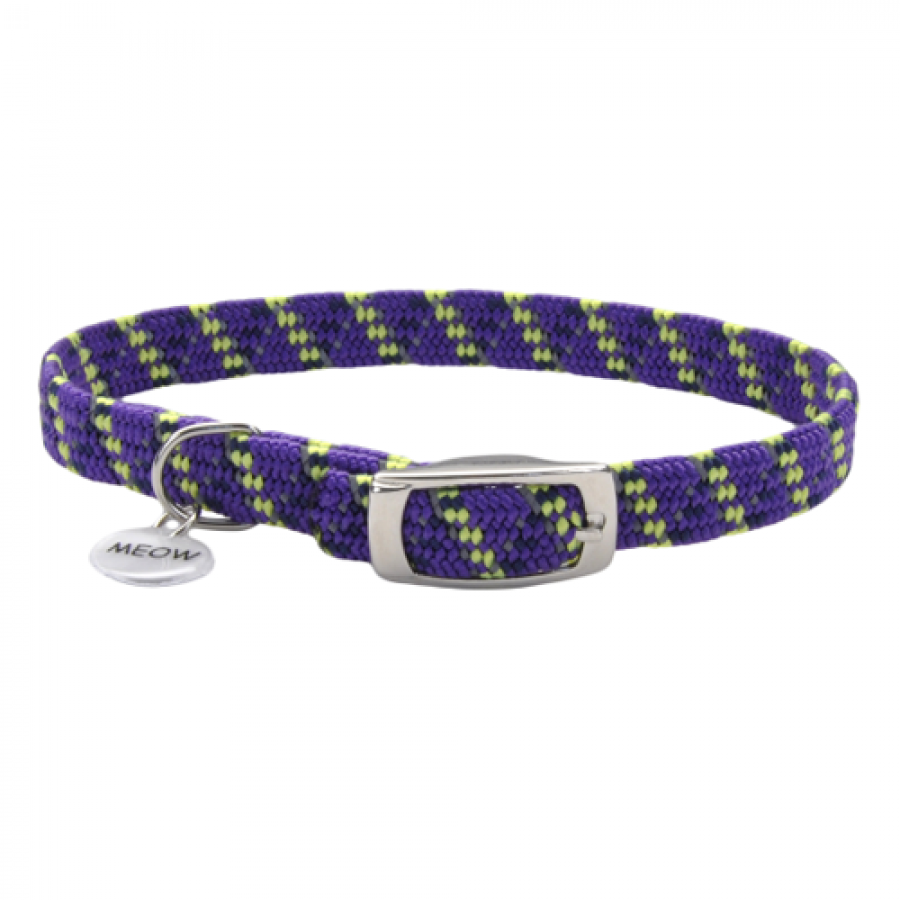 *DISC* Coastal - ElastaCat Reflective Cat Collar - PURPLE - 1 x 25.4CM (3/8x10in)
