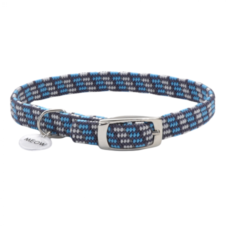 *DISC* Coastal - ElastaCat Reflective Cat Collar - GREY BLUE - 1 x 25.4CM (3/8x10in)