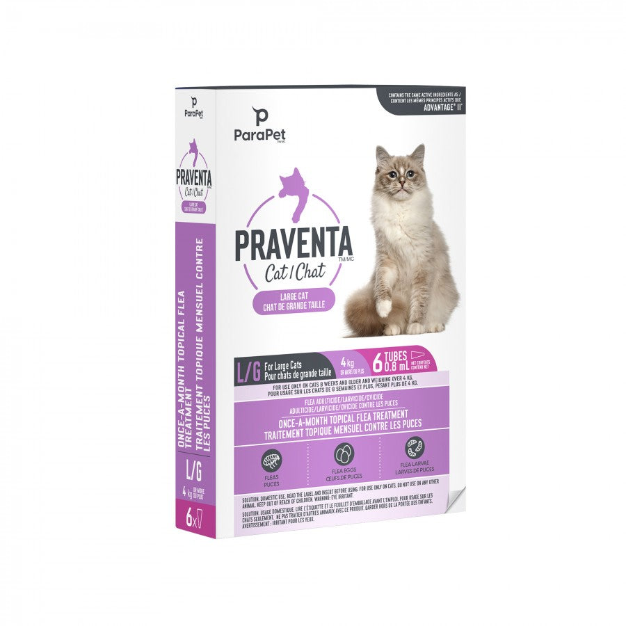 LocalID_71239 Parapet - Praventa for LARGE Cats - 4KG and Over - 6 Tubes