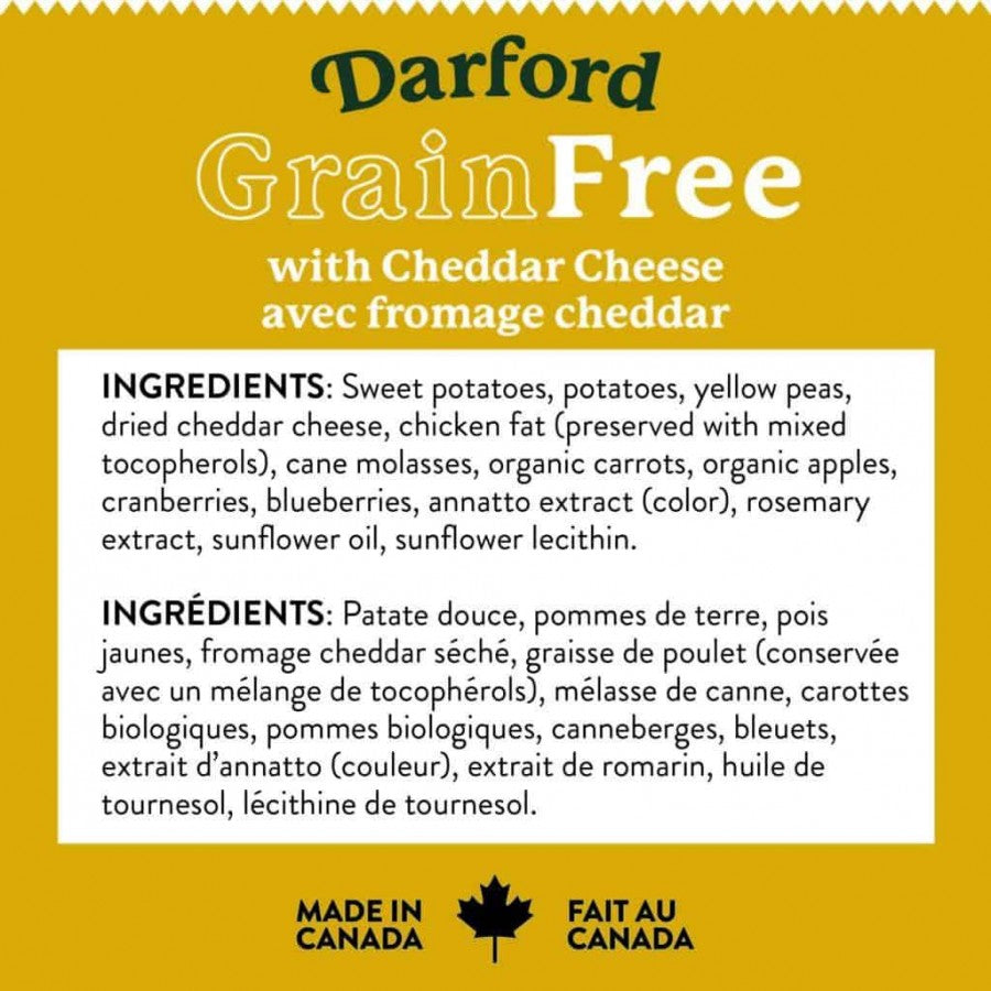 LocalID_68189 Darford - GF CHEDDAR CHEESE Recipe MINIS Dog Treat - 340GM (12oz)