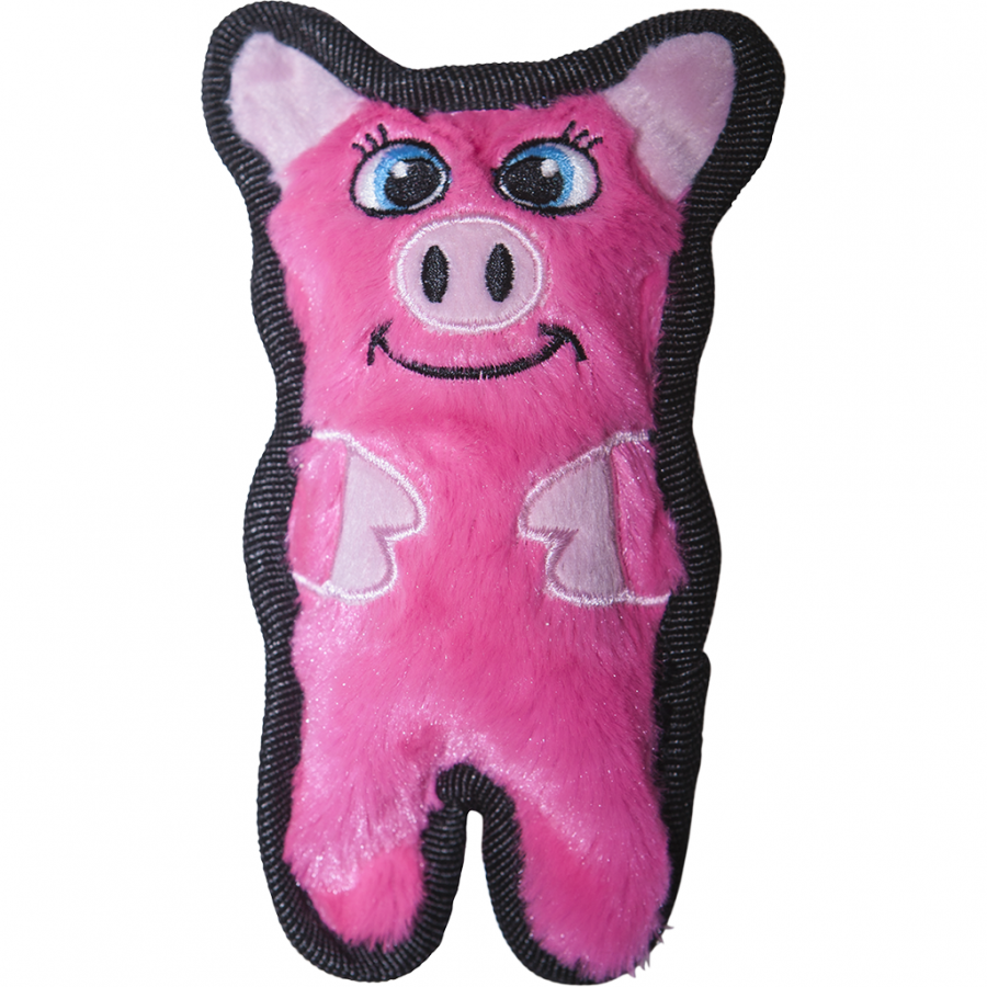LocalID_45662 Outward Hound - Invincibles Mini Pig Stuffing Free & Squeak - 17cm (7in)