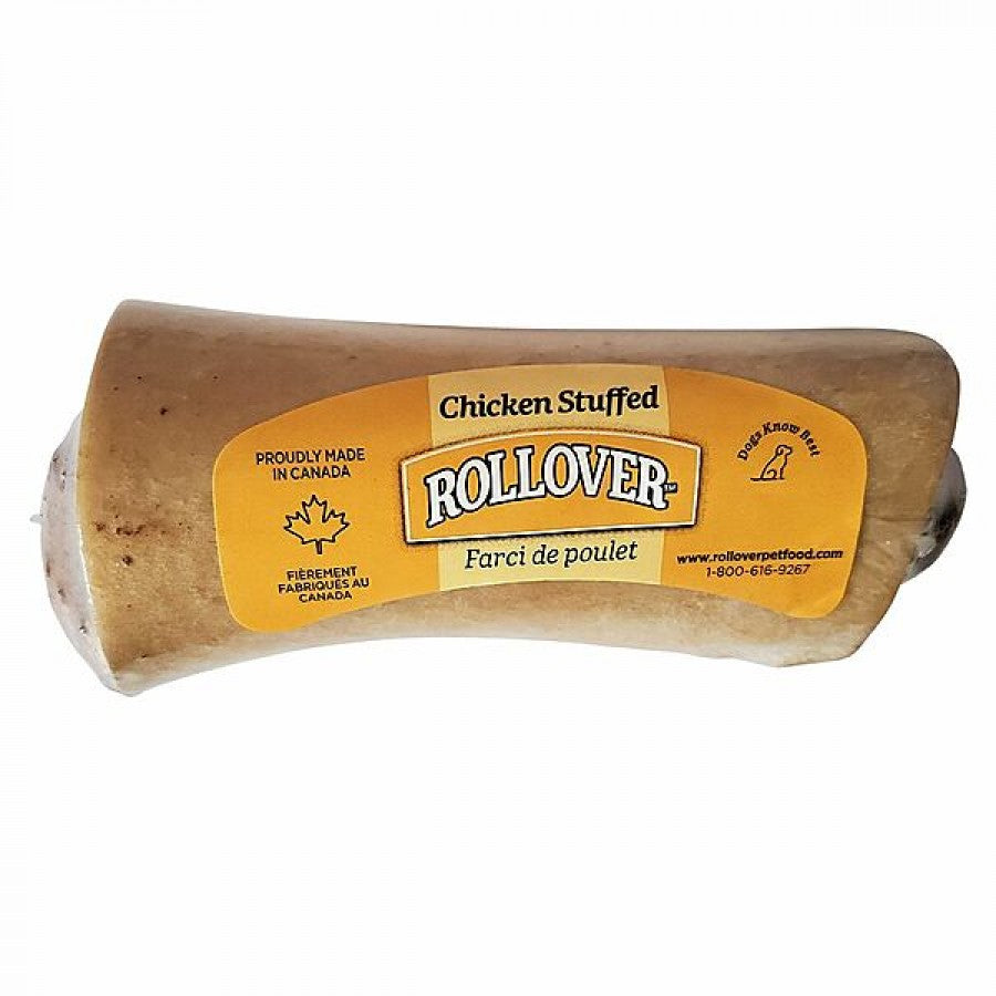 Rollover - Stuffed Bone CHICKEN Dog Chew - SMALL - 10-15CM (4-6in)