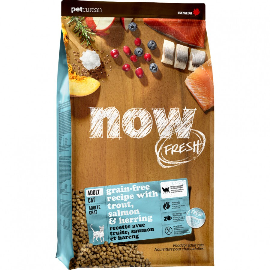LocalID_44641 Petcurean - NOW CAT FISH TROUT SALMON and HERRING ADULT - 3.63kg (8LB)