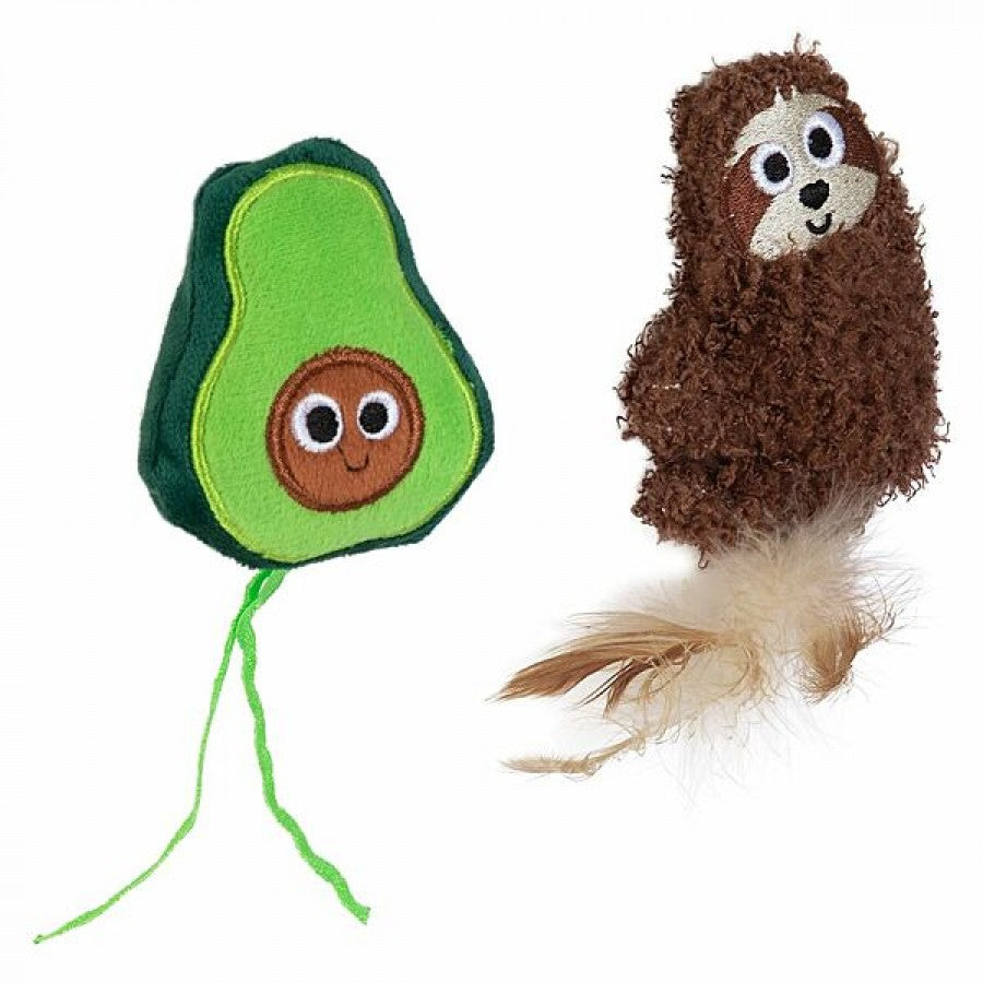 LocalID_65706 Mad Cat - Sloth-O-Cado Cat Toy - 8CM (3in) Tall - 2PK