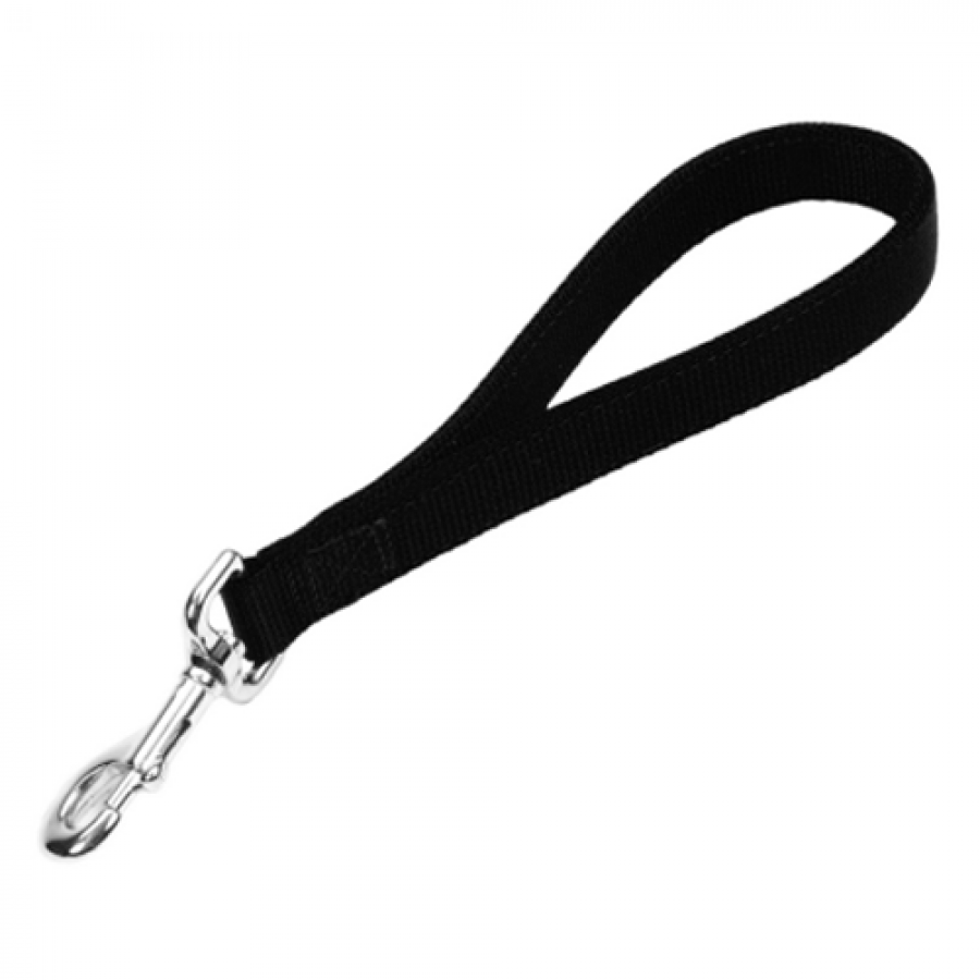 LocalID_38829 Coastal - Double-Ply Nylon Traffic Leash - BLACK - 1in x 18in