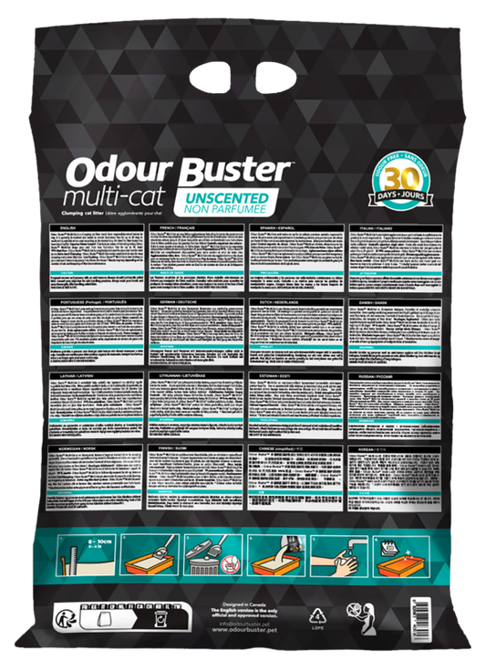 LocalID_57054 Odour Buster - MULTI-CAT Clumping Litter - 12KG (26.5lb)