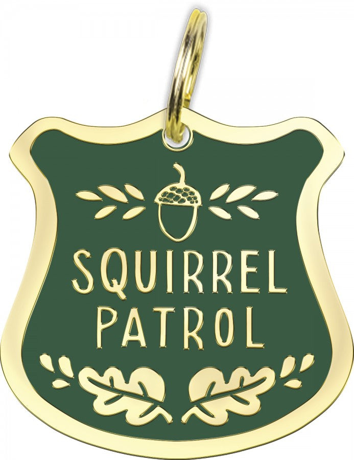 LocalID_70484 Primitives by Kathy - Squirrel Patrol Collar Charm - 2.5CM (1in)