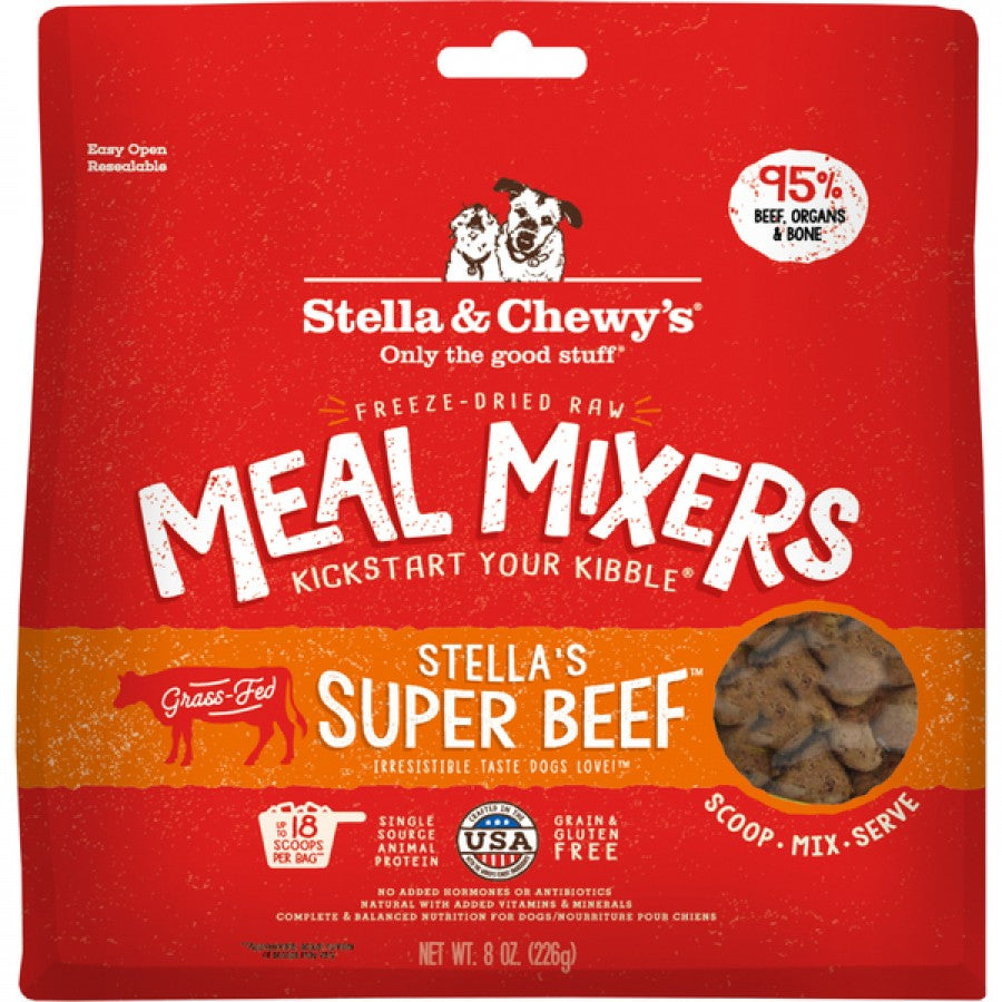 *S.O. - Up to 2 Week Wait* Stella & Chewy's - FD Stella's Super BEEF Meal Mixers - 227GM (8oz)