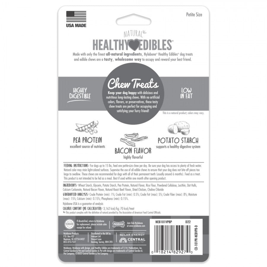 LocalID_68625 Nylabone - Healthy Edibles BACON Dog Chew - XLARGE - 190GM (6.7oz)