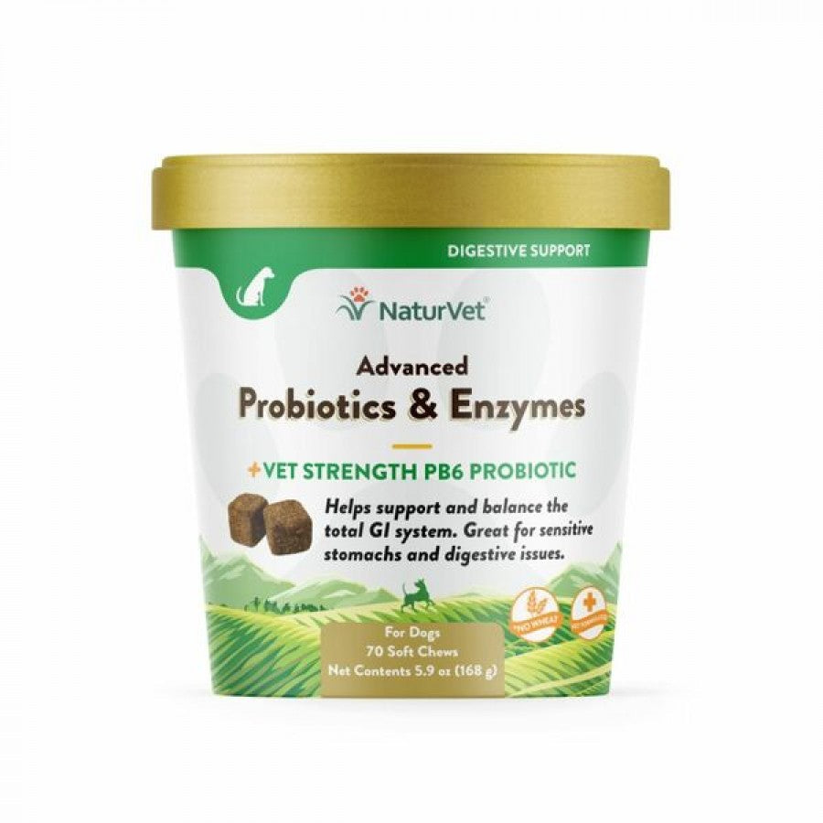 LocalID_64466 NaturVet - Advanced Soft Chew Probiotic & Enzymes - 168GM (5.9oz) - 70CT