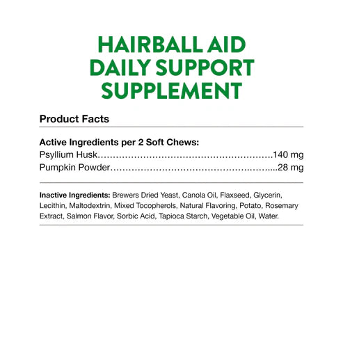 LocalID_71000 NaturVet - Soft Chew Hairball Plus Pumpkin - 60CT - 90GM (3.1oz)