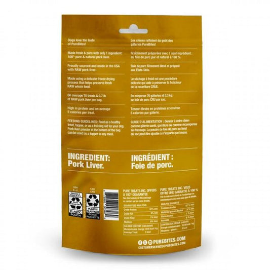 LocalID_67856 Purebites - Freeze Dried PORK LIVER Dog Treat - 100GM (3.5oz)