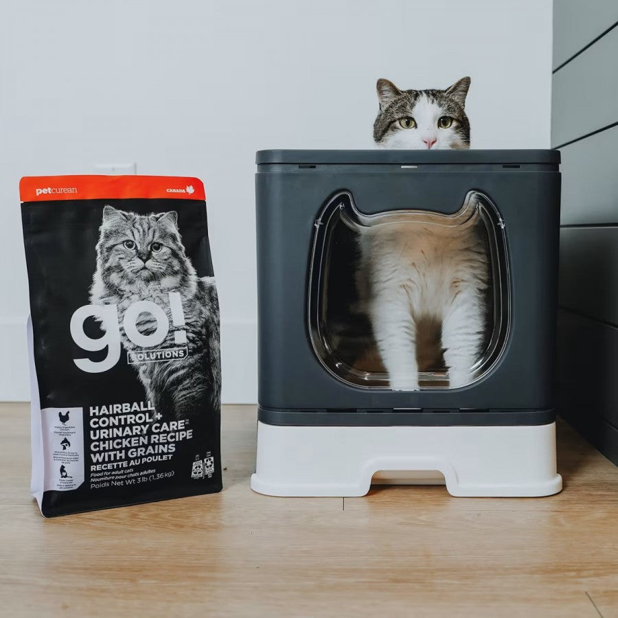 LocalID_64904 Petcurean - GO! Hairball & Urinary CHICKEN with GRAINS Dry Cat Food - 1.36KG (3lb)